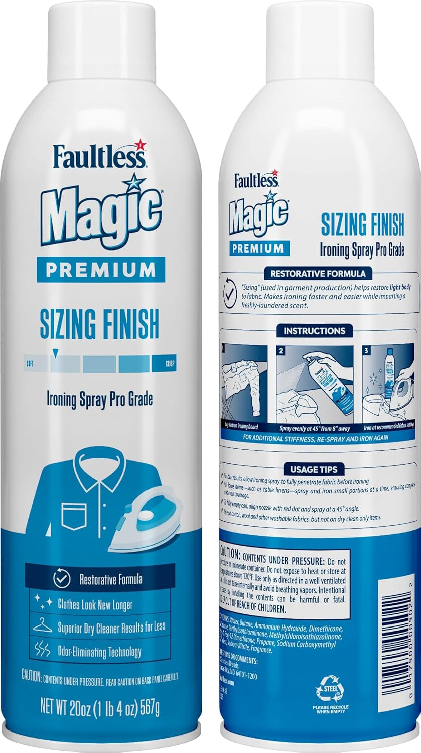 Faultless Starch 00502 Magic Sizing Fabric Finish, 20 Oz (Pack of 4)